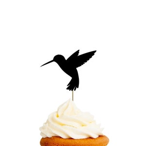 Hummingbird | Cupcake Toppers or Confetti | Die Cut Shapes | CARDSTOCK