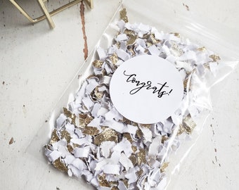 Wedding Exit Toss Confetti Packets | CONGRATS | Biodegradable Confetti,  Confetti Poppers Filler