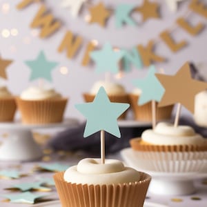Estrellas / Adornos para cupcakes o confeti / Formas troqueladas / CARTULINA