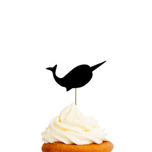 Narval / Adornos para cupcakes o confeti / Formas troqueladas / CARTULINA