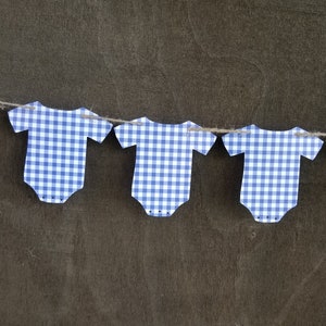 Pancarta de mono / Baby Shower de cuadros vichy / 6 colores de cuadros vichy