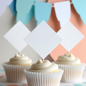 Diamantes / Adornos para cupcakes o confeti / Formas troqueladas / CARTULINA