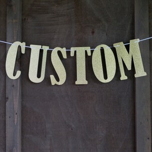 Banner con letras personalizadas / 10,5" / GLITTER