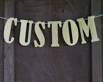 Custom Letter Banner | 10.5" | GLITTER