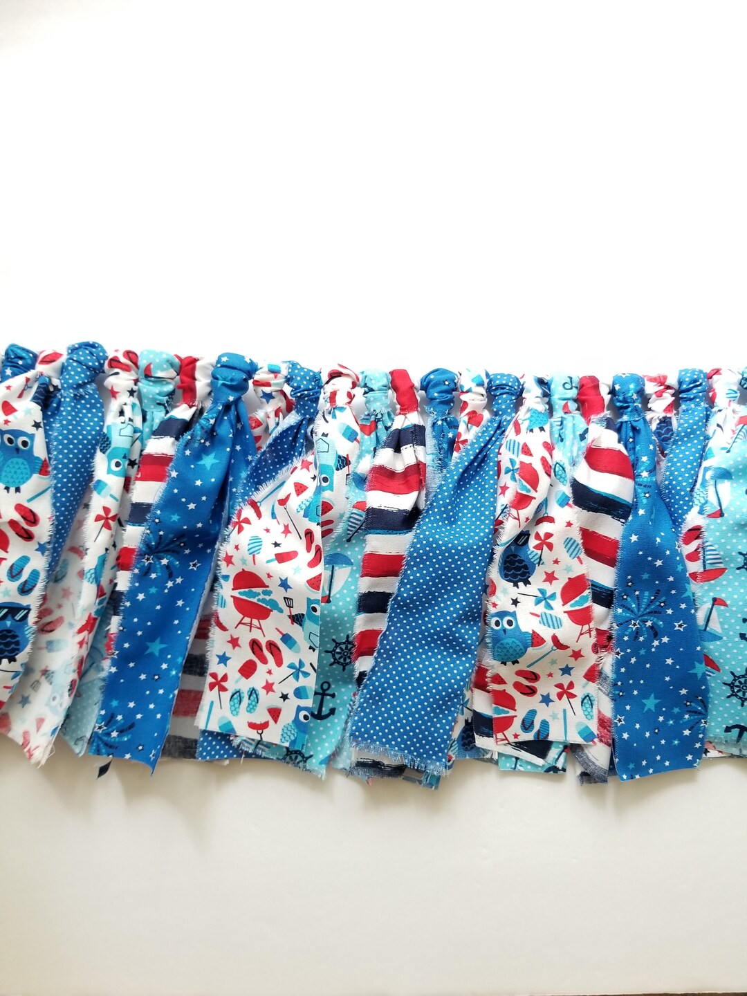 Fabric Banner Wall Hanging Cubicle Decor, Americana Decor, Fabric