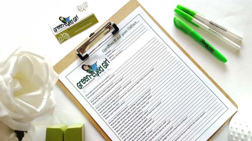 Caterer Wedding Planner Questions to Ask Worksheet Wedding | Etsy