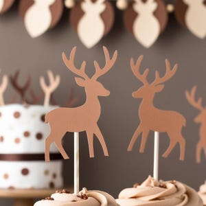 Reno / Adornos para cupcakes o confeti / Formas troqueladas / CARTULINA