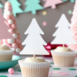 Árbol / REDONDO / Adornos para cupcakes o confeti / Formas troqueladas / CARTULINA
