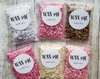 Wedding Exit Toss Confetti Packets | Biodegradable Confetti, Confetti Poppers Filler | TOSS ME