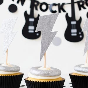 Adornos para cupcakes, confeti y rayo, formas troqueladas, decoraciones para fiestas / BRILLO