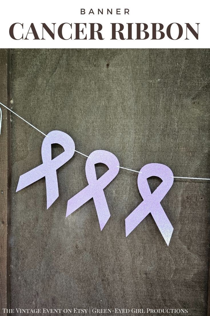 Cancer Ribbon Cupcake Toppers | Invisible Illness, Cancer Party ...