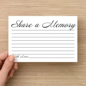 Tarjetas de deseos, Comparte un recuerdo, Actividad de baby shower, Juegos de recepción de bodas, Decoraciones para fiestas de graduación