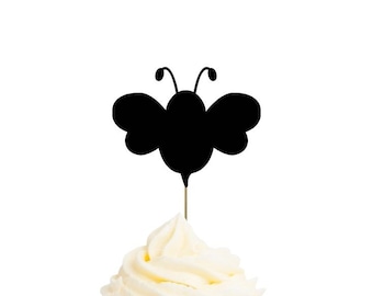 Cute Bumblebee | Cupcake Toppers or Confetti | Die Cut Shapes | CARDSTOCK