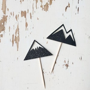 Mountain Cupcake Toppers | Mountain Baby Shower, Adventure Awaits