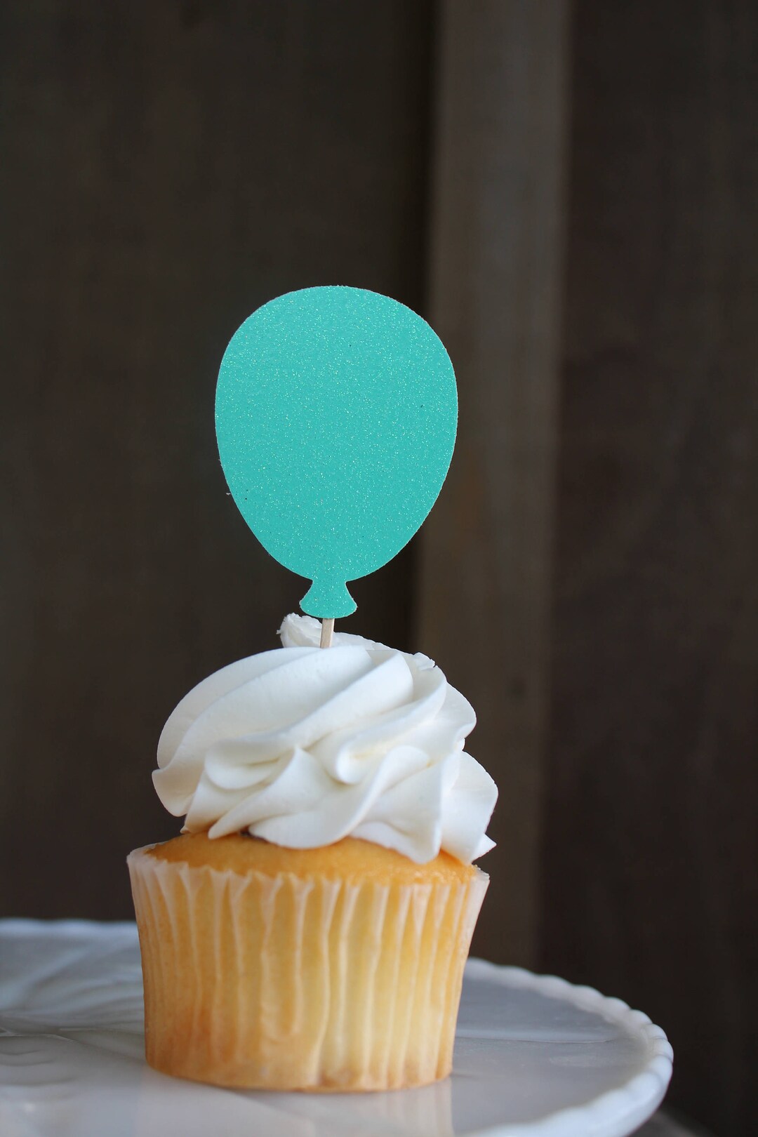 Balloon Cupcake Toppers Birthday Party Decorations, Gender Reveal Ideas GLITTER Etsy