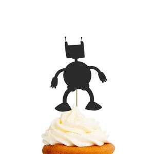 Robot / REDONDO / Adornos para cupcakes o confeti / Formas troqueladas / CARTULINA