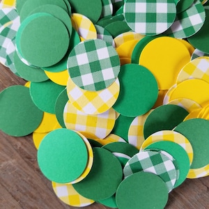 Baby Shower de Gingham / Confeti de lunares / Fiesta de cumpleaños de golf
