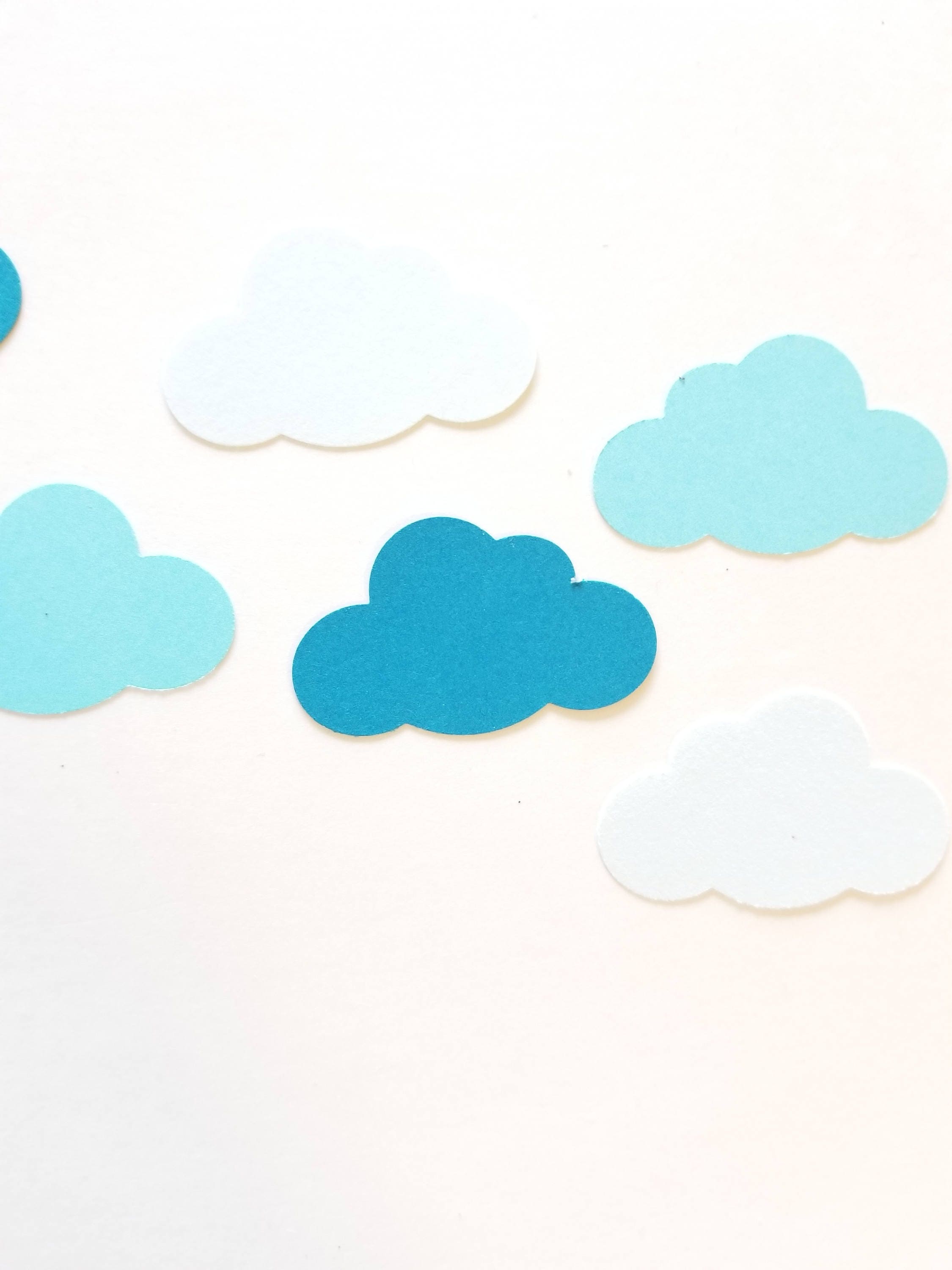 Cloud Confetti Sprinkle Baby Shower Science Party Decorations CARDSTOCK