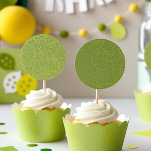 Adornos para cupcakes, círculos, confeti y troqueles, decoraciones para fiestas / BRILLO