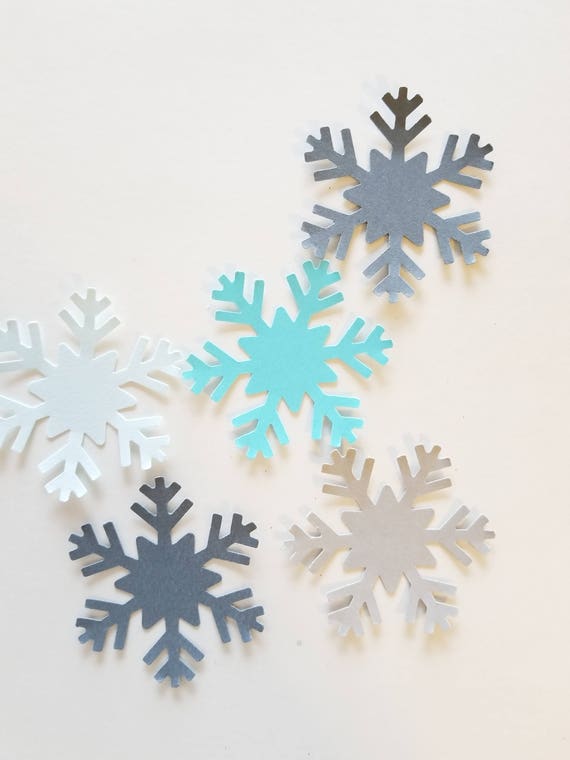 Snowflake Theme Snowflake Confetti Snowflake Birthday Etsy