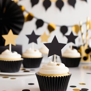 Estrellas / Adornos para cupcakes o confeti / Formas troqueladas / CARTULINA