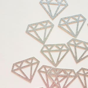 Confeti de diamantes / Decoraciones de fiesta de compromiso, Decoraciones de despedida de soltera de Las Vegas / GLITTER