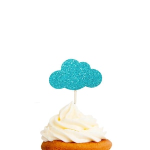 Confeti de nubes y adornos para cupcakes, formas troqueladas, decoraciones para fiestas / BRILLO