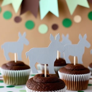 Mula / Adornos para cupcakes o confeti / Formas troqueladas / CARTULINA