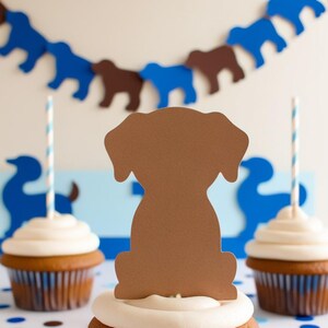 Cachorro / Adornos para cupcakes o confeti / Formas troqueladas / CARTULINA