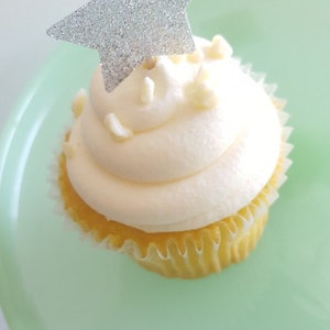 Star Cupcake Toppers Graduation Party, Space Party Decorations GLITTER image 5