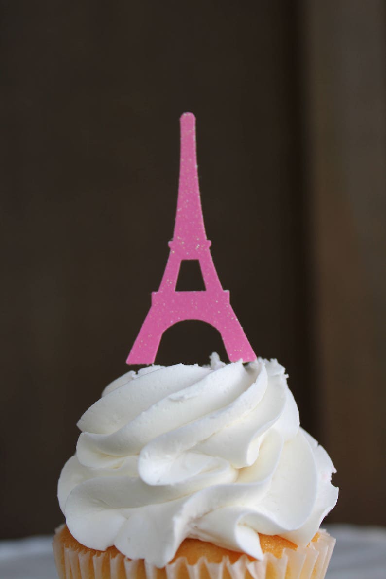 Eiffel Tower Cupcake Toppers Galentines Day Together in Etsy