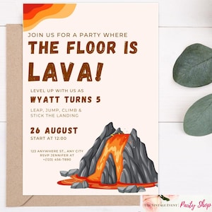 MALL FÖR FESTINBJUDAN | Golvet är lava | Canva Pro-mall
