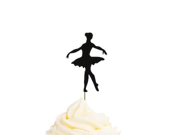 Ballerina | Cupcake Toppers or Confetti | Die Cut Shapes | CARDSTOCK
