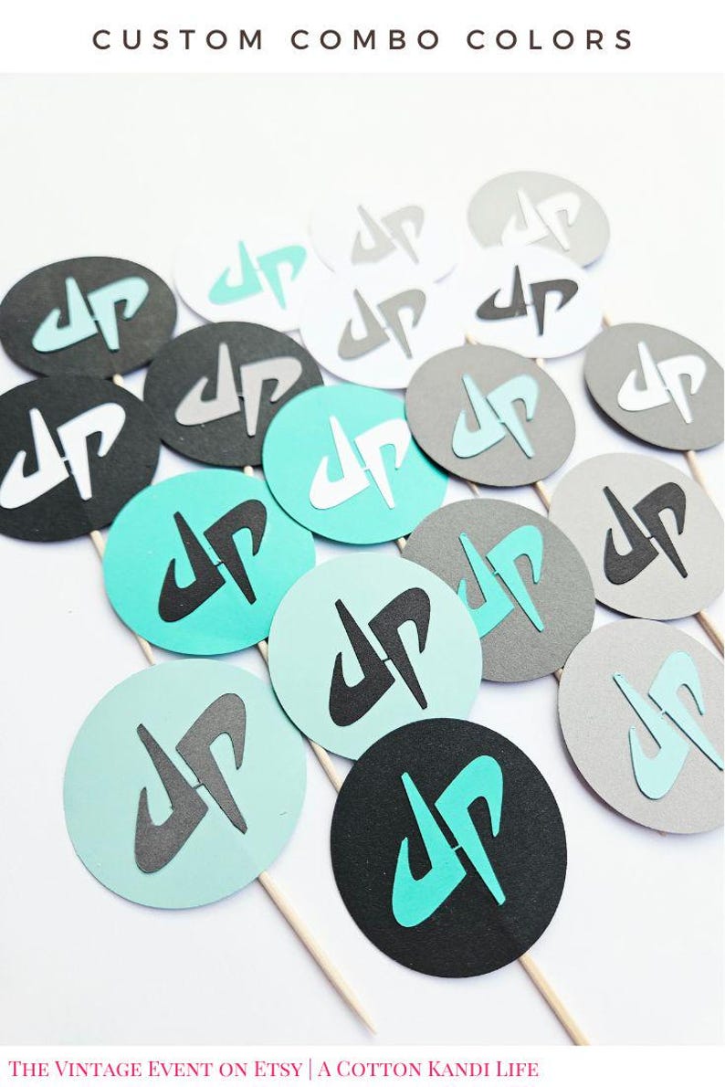 CUSTOM Cupcake Toppers | 18 Colors | Logo Design, 2