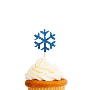 Snowflake | Confetti & Cupcake Toppers | Die Cut Shapes | GLITTER