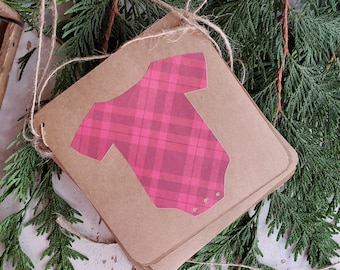 Plaid Onesie Banner | Camping Baby Shower Decorations