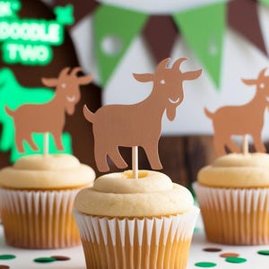 Cabra / Adornos para cupcakes o confeti / Formas troqueladas / CARTULINA
