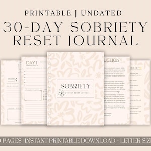 30-dagars nykterhetsjournal (digital/utskrivbar)