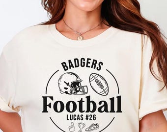 Comfort Colors® Shirt Benutzerdefinierte Fußballshirts Fußball Mama Shirt mit Kinder Name personalisiertes Geschenk für Fußballliebhaber Fußball Spieltag Shirt