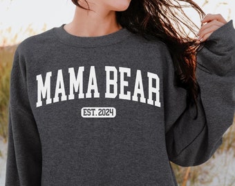 Custom Mama Bear Sweatshirt, Personalized Mom Sweatshirt Mama Bear Crewneck Gift for Mom Mothers Day Gift Birthday Gift for Mom New Mom Gift