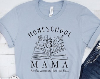 Homeschool Mom Shirt, Crunchy Mama, 3k, 4k Homeschool Tshirt, Tutor Lover Gift, Gift Homeschool Mom, Mama Mothers Day Gift, Teach