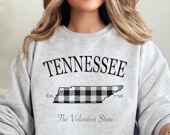 Custom Tennessee Sweatshirt, Home State Sweater, Travel Sweatshirt Tennessee Trip Shirt Trending Oversized Sweatshirt Gift for Her Nashville