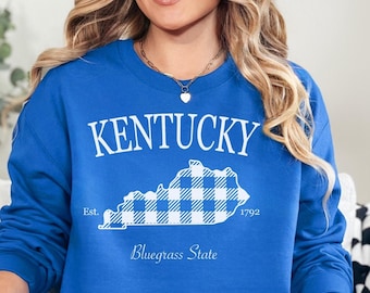 Custom Kentucky Sweatshirt, Vacation Shirts, Kentucky Shirt, Ky Sweatshirt Fall Kentucky Shirt State Sweater Kentucky Lovers Fall Sweatshirt