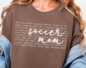 Comfort Colors® Soccer Mom Shirt Gift Game Day Shirt Socer Mom Gifts Soccer Season Shirt Sports Mom Shirt Soccer Shirt Soccer Mama Tee