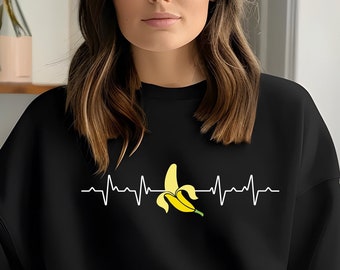 Banana Heartbeat Shirt, Banana Shirt, Banana Lover Gift, Banana Theme, Foodie Gift, Banana Fan T Shirt, Fruit Shirt, Funny Banana Tshirt