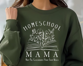 Homeschool Mom Sweatshirt, Crunchy Mama, 3k, 4k Homeschool, CC Shirt, Tutor Lover Gift, Gift Homeschool Mom, Mama Mothers Day Gift, Teach