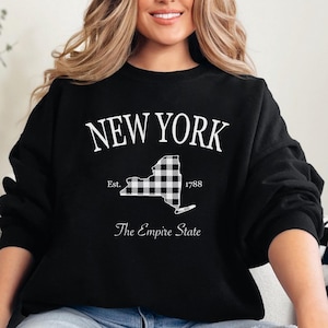 Custom New York Sweatshirt, East Coast Sweatshirt, New Yorker Sweatshirt, Home State Sweater New York Crewneck Trending Oversized Sweatshirt