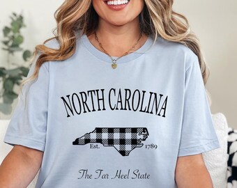 Custom North Carolina Shirt, Vacation Shirts, Road Trip Shirt, Traveler Gift, States Crewneck, North Carolina Gift Women's New York Crewneck
