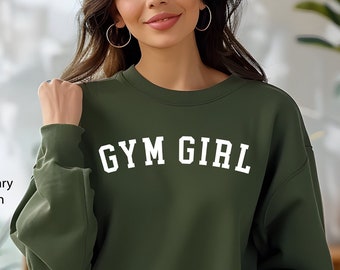 Gym Girl Workout Sweatshirt, Women Gym Shirt, Exercise Shirt, Workout Shirt, Gym Gift for Exercise Lover, Gym Mom Gift, Fitness Shirt, Girl