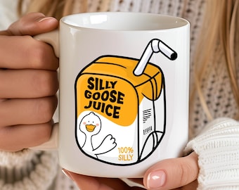 Silly Goose Juice Mug, Silly Goose, Funny Mug Gift, Funny Silly Goose Mug, Animal Mug, Trendy Goose Mug, Gift for Her, Gift for Animal Lover